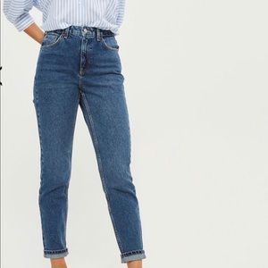 TOPSHOP DARK BLUE MOM JEANS 👖